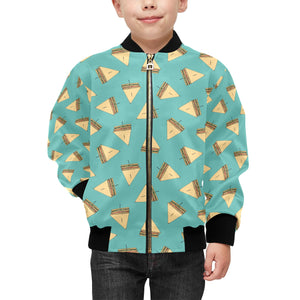 Sandwich Pattern Print Design 03 Kids' Boys' Girls' Bomber Jacket