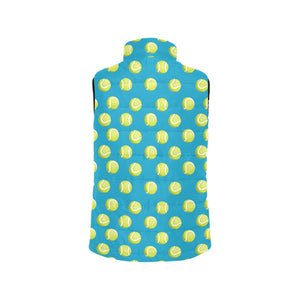 Tennis Pattern Print Design 05 Women's Padded Vest