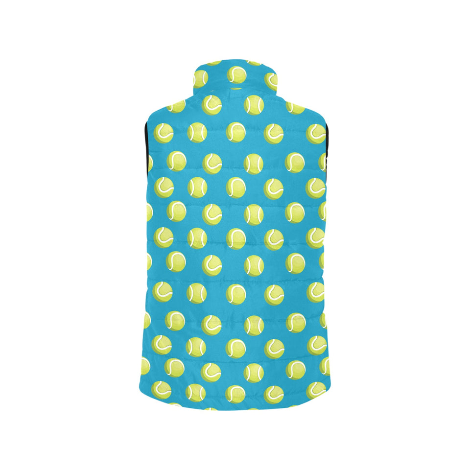 Tennis Pattern Print Design 05 Women's Padded Vest