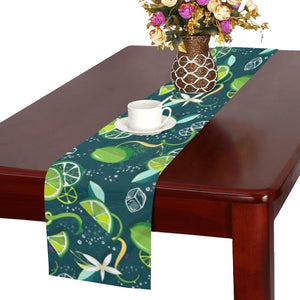 Lime ice flower pattern Table Runner