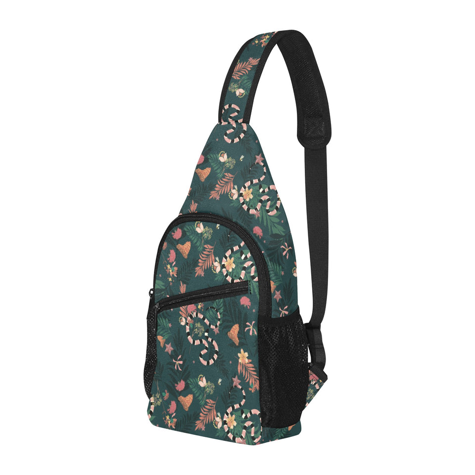 Snake forest pattern All Over Print Chest Bag