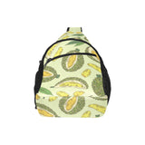 Durian leaves pattern background All Over Print Chest Bag