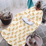 Sandwich Pattern Print Design 01 Blanket Robe with Sleeves