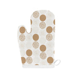 Gold Texture mushroom pattern Heat Resistant Oven Mitts