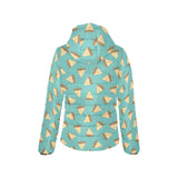 Sandwich Pattern Print Design 03 Women's Padded Hooded Jacket