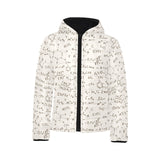 Chemistry Periodic Table Pattern Print Design 04 Kids' Boys' Girls' Padded Hooded Jacket