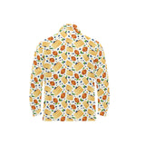 Pancake Pattern Print Design 02 Men's Long Sleeve Polo Shirt