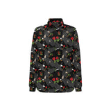 Eagle Pattern Print Design 04 Women's Long Sleeve Polo Shirt