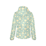 Tea pots Pattern Print Design 02 Women's Padded Hooded Jacket