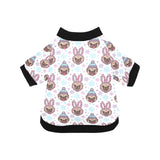 Cute pug hat rabbit costume pattern All Over Print Pet Dog Round Neck Fuzzy Shirt