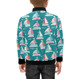Cute sailboat pattern Kids' Boys' Girls' Bomber Jacket