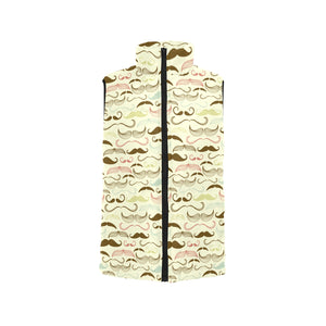 Mustache Beard Pattern Print Design 01 Men's Padded Vest