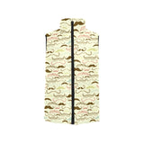 Mustache Beard Pattern Print Design 01 Men's Padded Vest