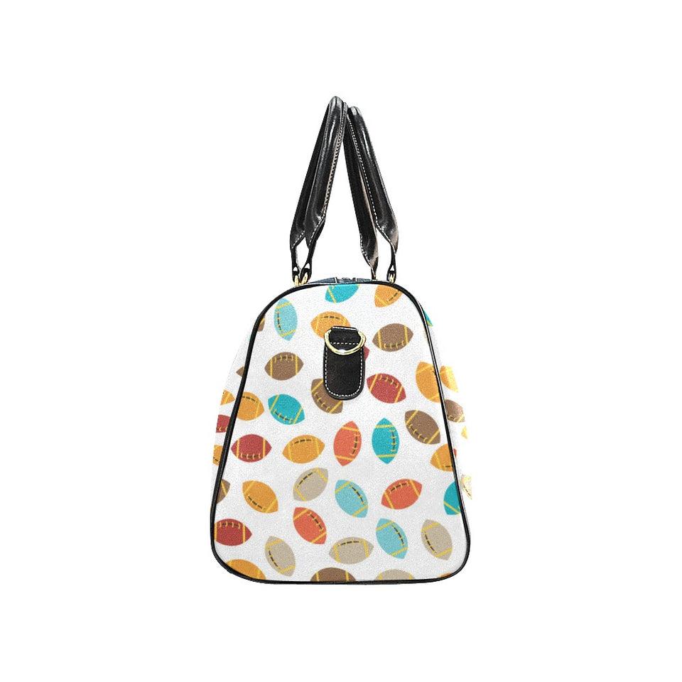 Colorful american football ball pattern Travel Bag