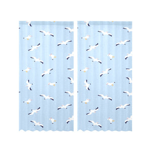 Seagull Pattern Print Design 02 Gauze Curtain