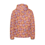 Gear Pattern Print Design 04 Kids' Boys' Girls' Padded Hooded Jacket