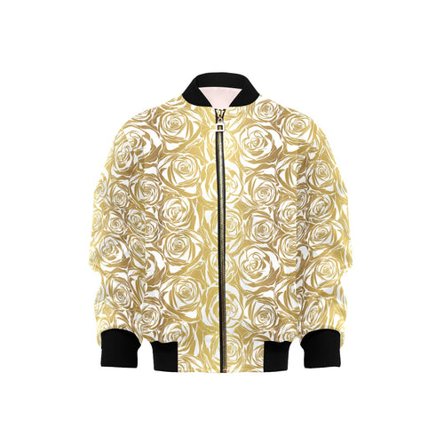 Rose Pattern Print Design 05 Kids' Boys' Girls' Bomber Jacket