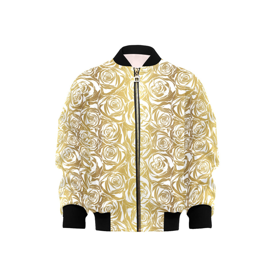 Rose Pattern Print Design 05 Kids' Boys' Girls' Bomber Jacket