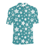 Vintage star pattern Men's All Over Print Polo Shirt