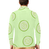 Cucumber pattern Men's Long Sleeve Polo Shirt