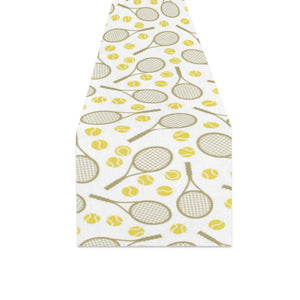 Tennis Pattern Print Design 02 Table Runner