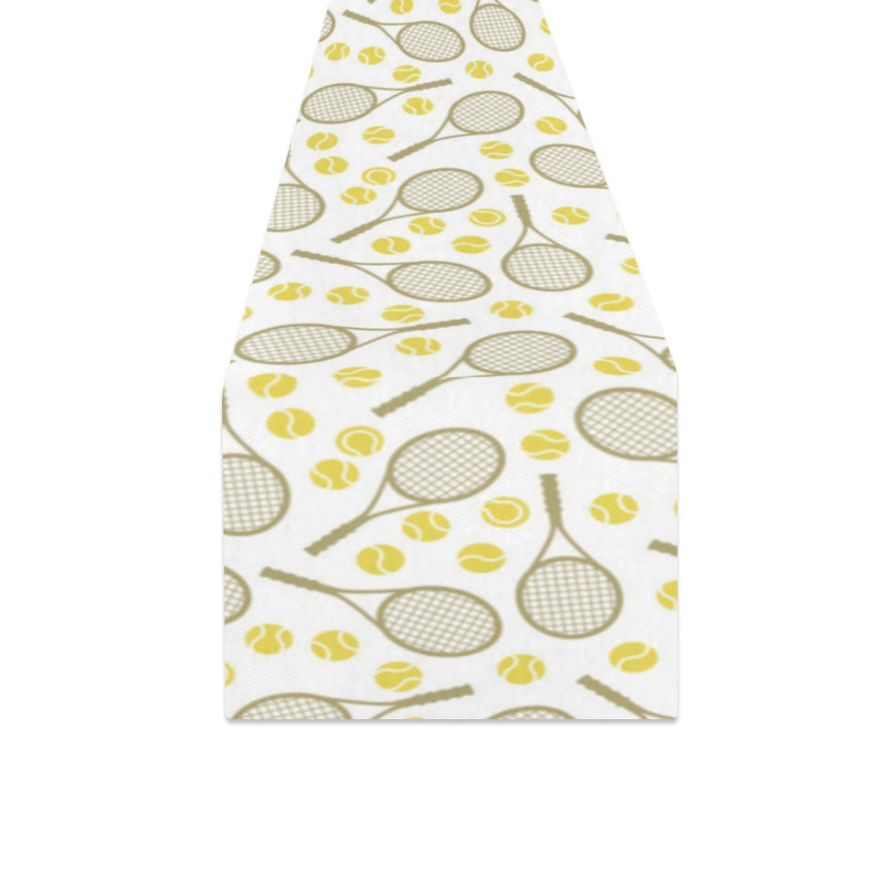 Tennis Pattern Print Design 02 Table Runner