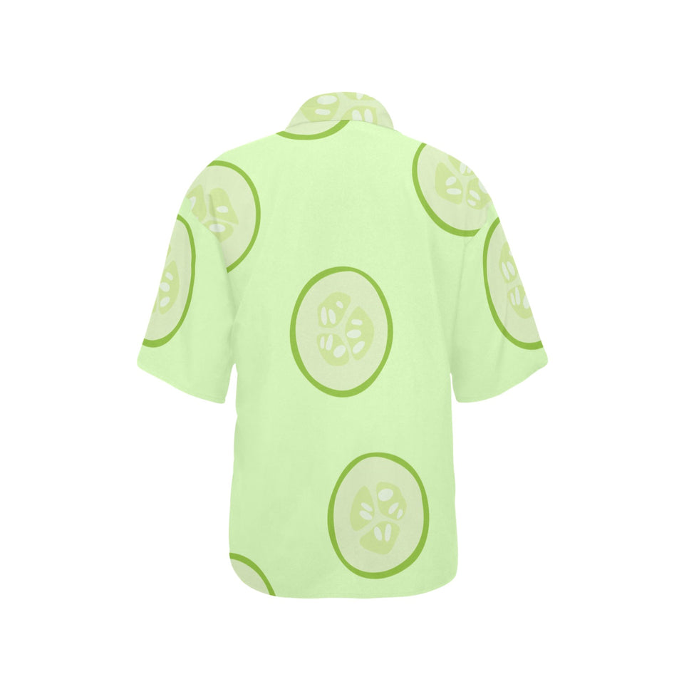 Cucumber pattern Women's All Over Print Hawaiian Shirt