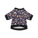 Colorful mushroom pattern All Over Print Pet Dog Round Neck Fuzzy Shirt