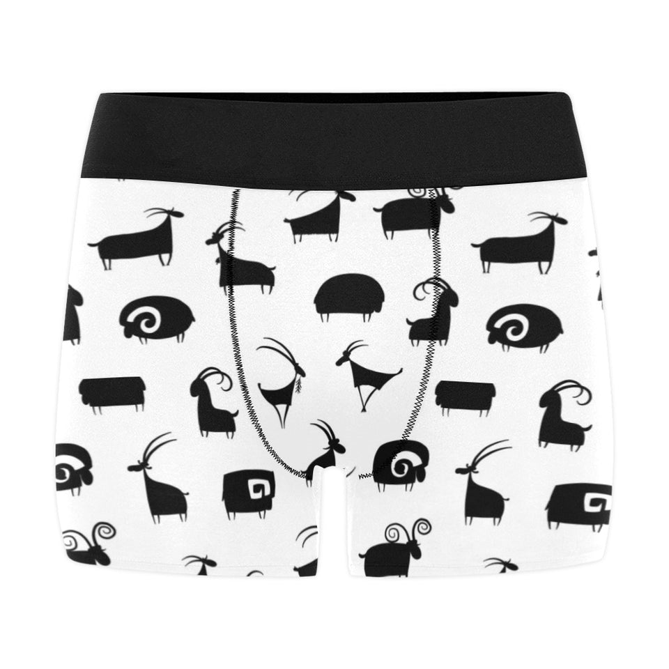 Goat ram pattern Men's All Over Print Boxer Briefs Men's Underwear