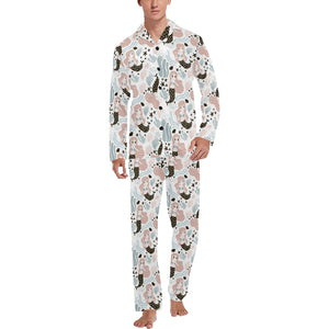 cute mermaid pattern Men's Long Pajama Set