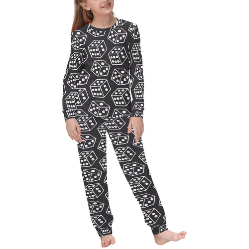 Dice Pattern Print Design 01 Kids' Boys' Girls' All Over Print Pajama Set