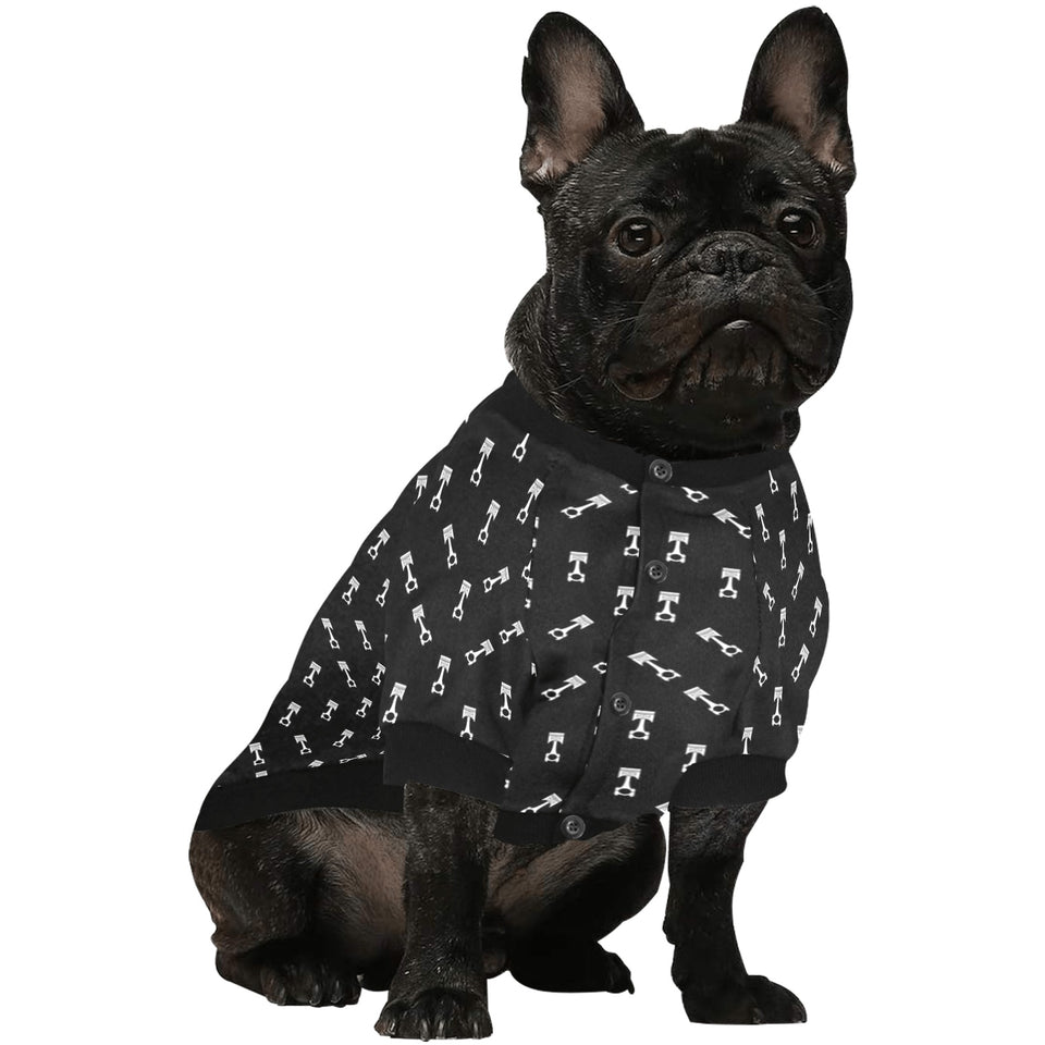 Engine Piston Black Theme Pattern Print Design 03 All Over Print Pet Dog Round Neck Fuzzy Shirt