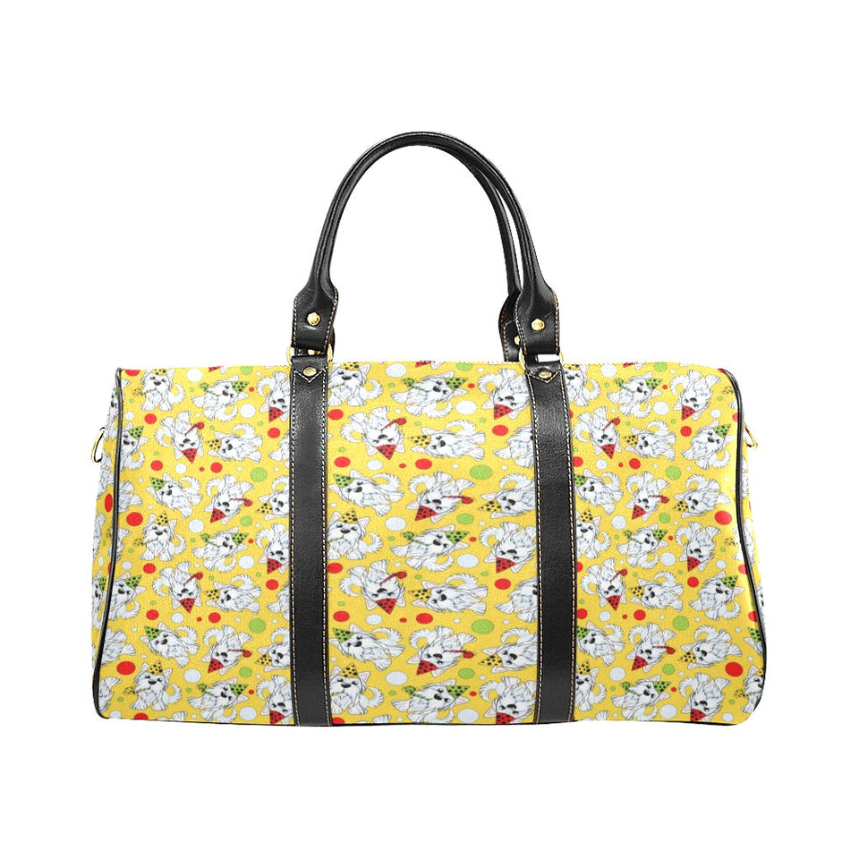 Yorkshire Terrier Pattern Print Design 05 Travel Bag