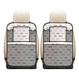 Mustache Beard Pattern Print Design 05 Car Seat Back Organizer