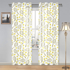 Tennis Pattern Print Design 02 Gauze Curtain