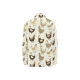 Cute rooster chicken cock Women's Long Sleeve Polo Shirt