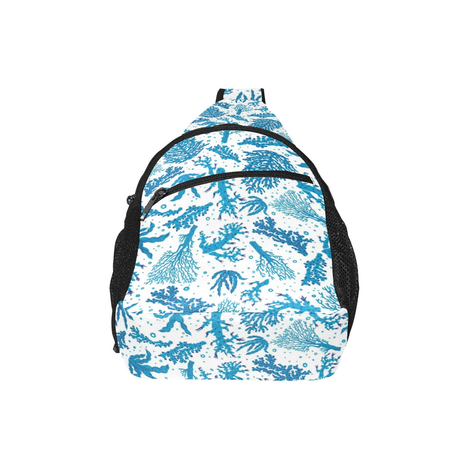 Coral Reef Pattern Print Design 01 All Over Print Chest Bag
