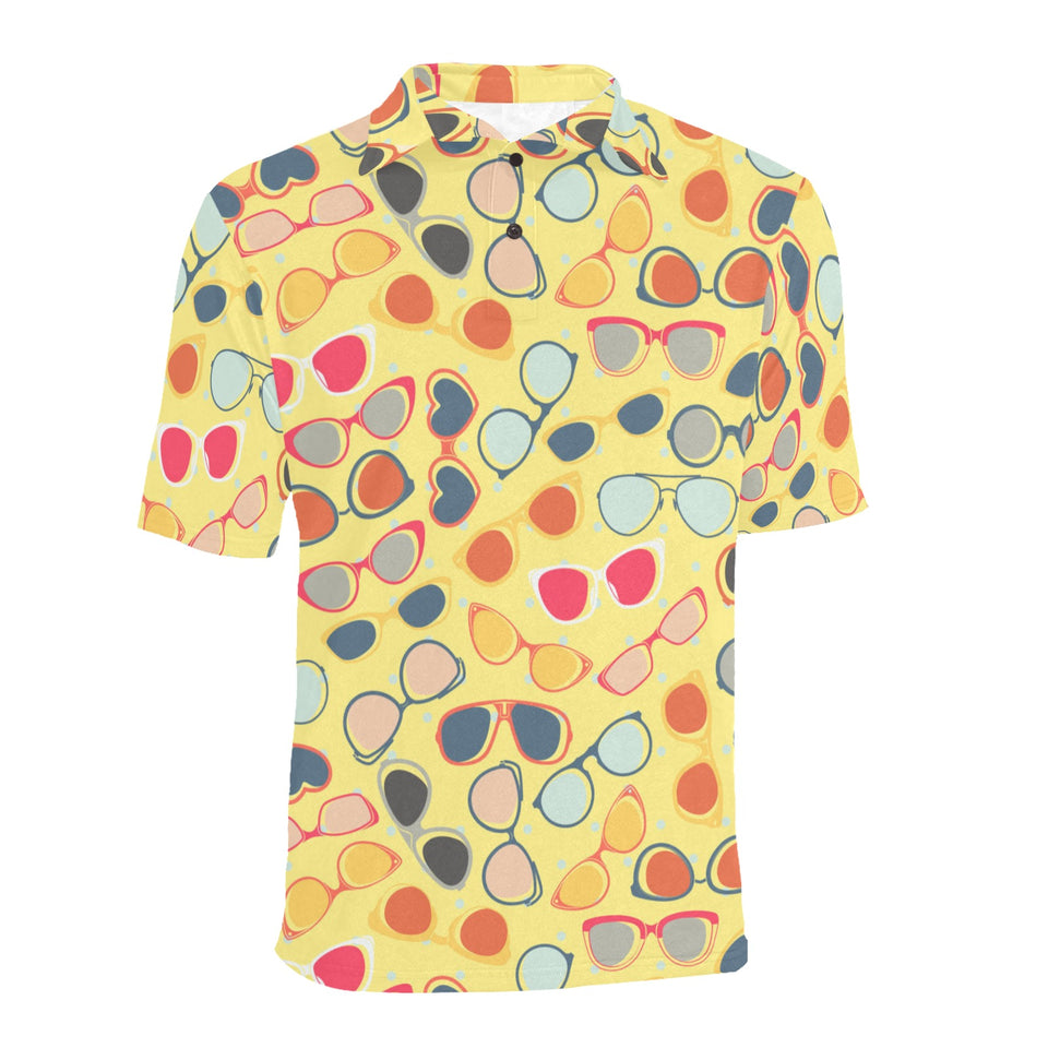 Sun Glasses Pattern Print Design 05 Men's All Over Print Polo Shirt