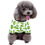 Cute broccoli pattern All Over Print Pet Dog Round Neck Fuzzy Shirt