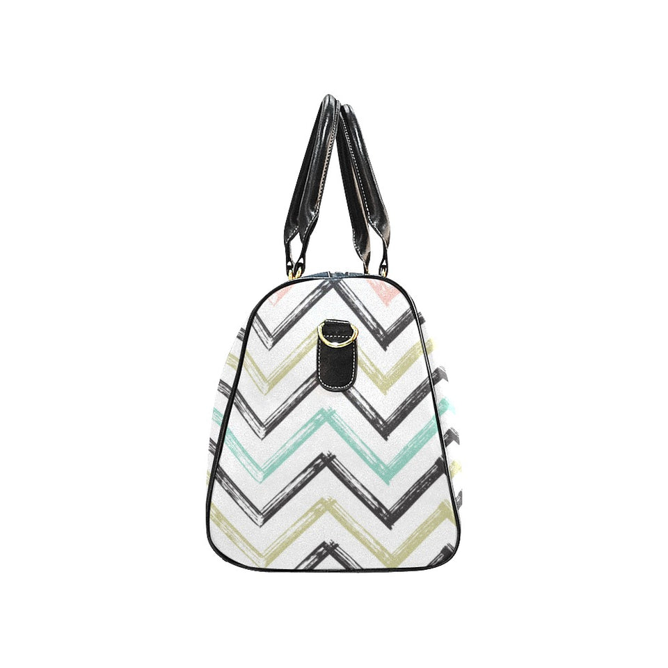 zigzag chevron paint pattern Travel Bag