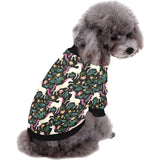 Unicorns forest background All Over Print Pet Dog Round Neck Fuzzy Shirt