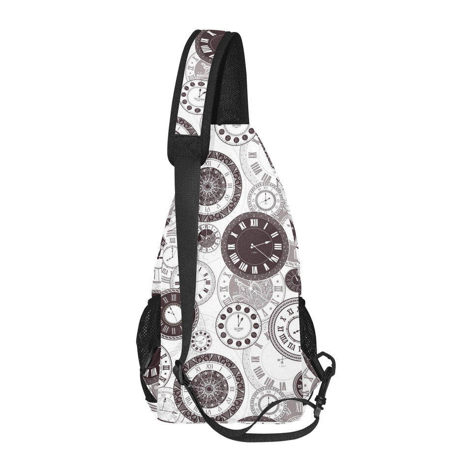Classic vintage clock pattern All Over Print Chest Bag
