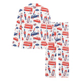 British Pattern Print Design 03 Women's Long Pajama Set
