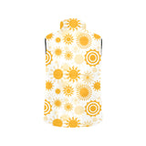 Sun design pattern Women's Padded Vest