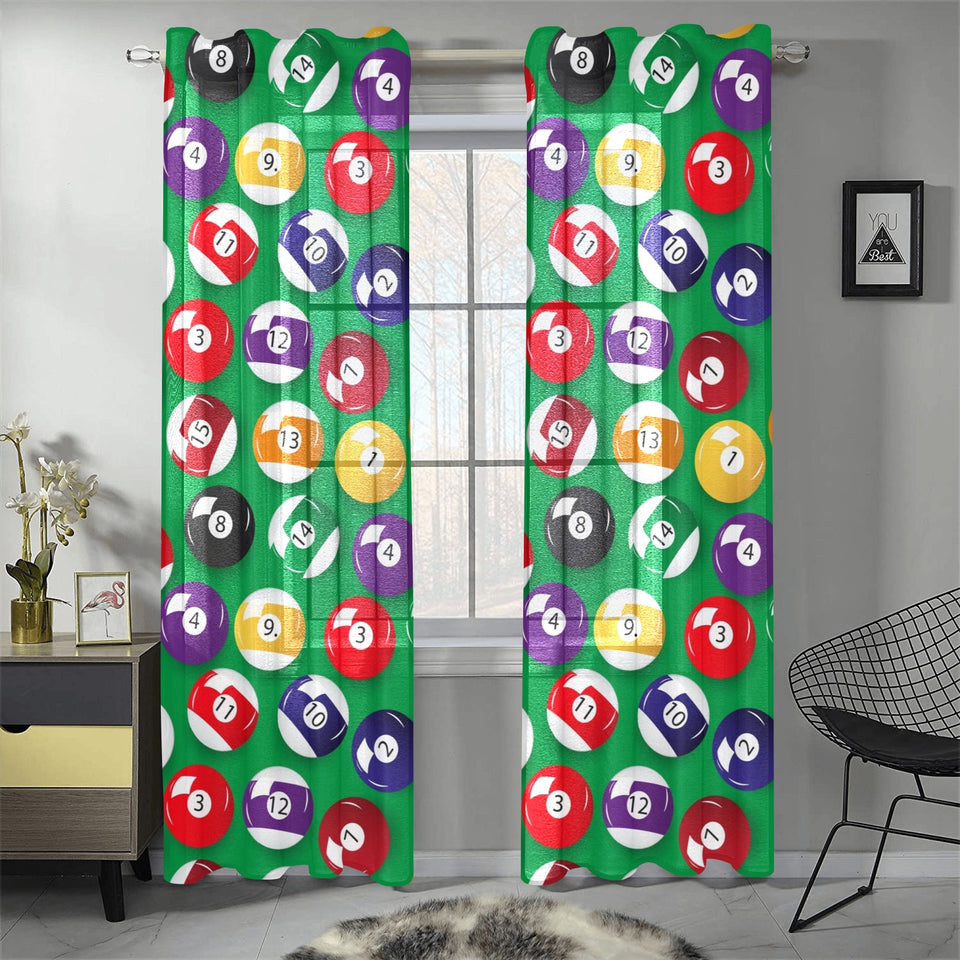 Billiard Ball Pattern Print Design 02 Gauze Curtain