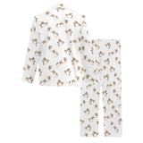 Jack Russel Pattern Print Design 04 Men's Long Pajama Set