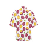 Passion fruit design pattern Women's All Over Print Hawaiian Shirt
