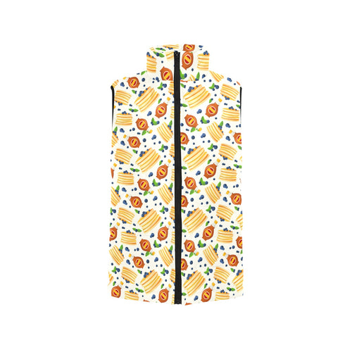 Pancake Pattern Print Design 02 Men's Padded Vest
