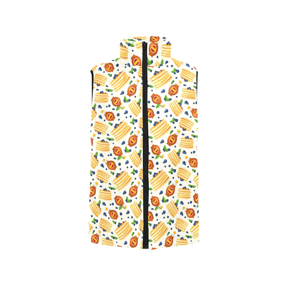 Pancake Pattern Print Design 02 Men's Padded Vest