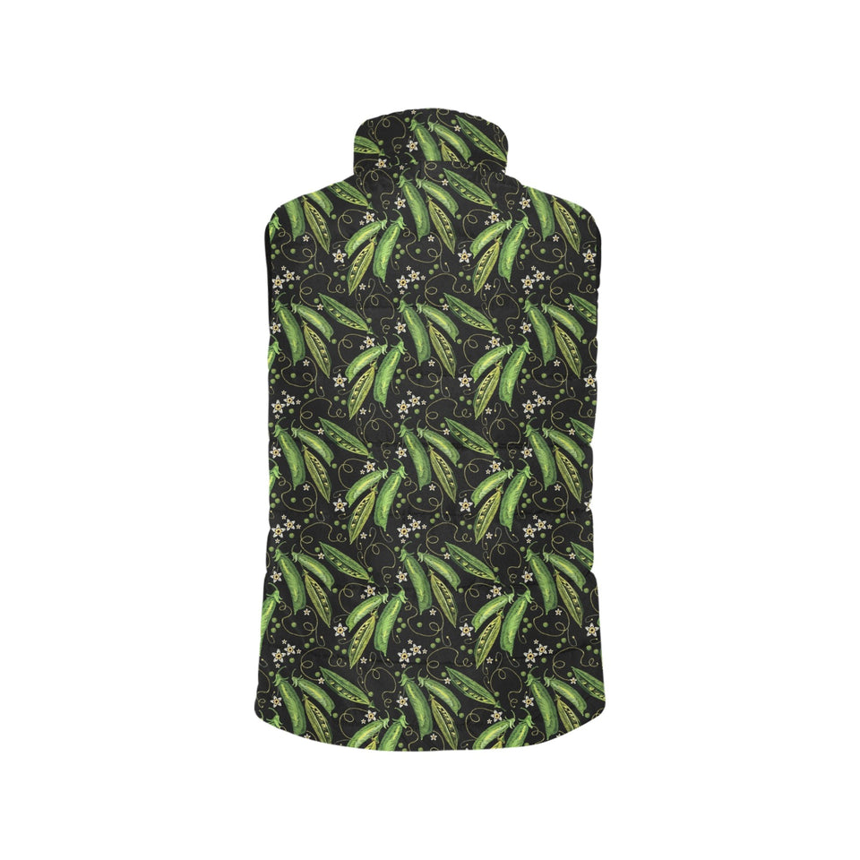 Green Peas Pattern Print Design 02 Men's Padded Vest